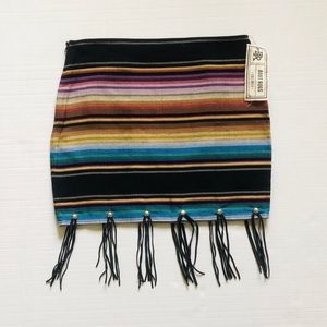 Boot Rugs Santa Fe-Serape Fringed Skirt size M
